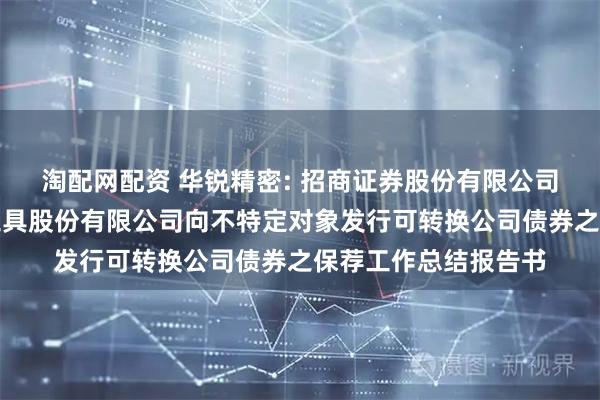 淘配网配资 华锐精密: 招商证券股份有限公司关于株洲华锐精密工具股份有限公司向不特定对象发行可转换公司债券之保荐工作总结报告书