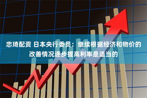 忠琦配资 日本央行委员：继续根据经济和物价的改善情况逐步提高利率是适当的